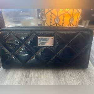 Michael Kors Black Quilted Patent leather Women's Wallet